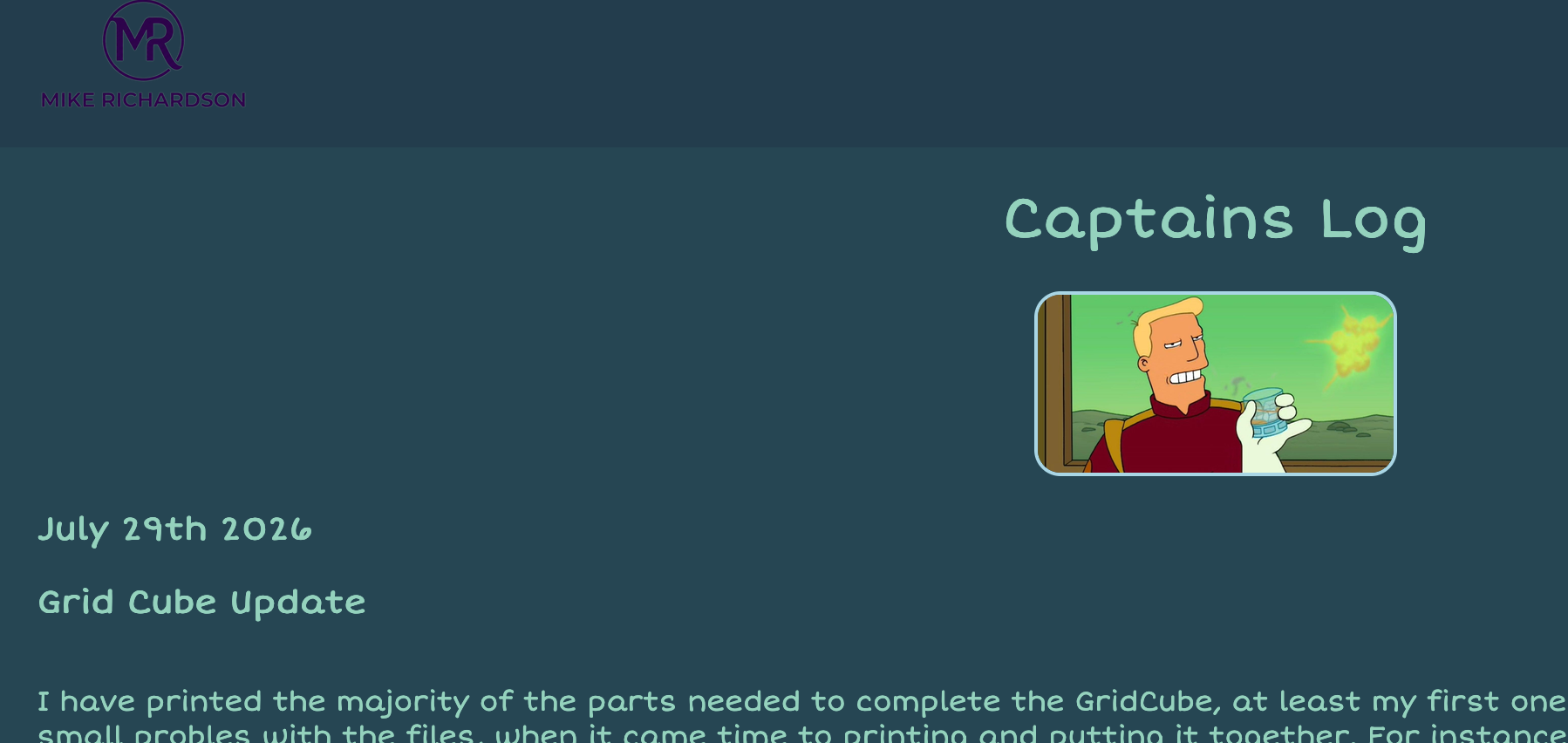 Picture of My Blog Site